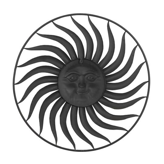 Brown Sun Metal Rustic Wall Decor